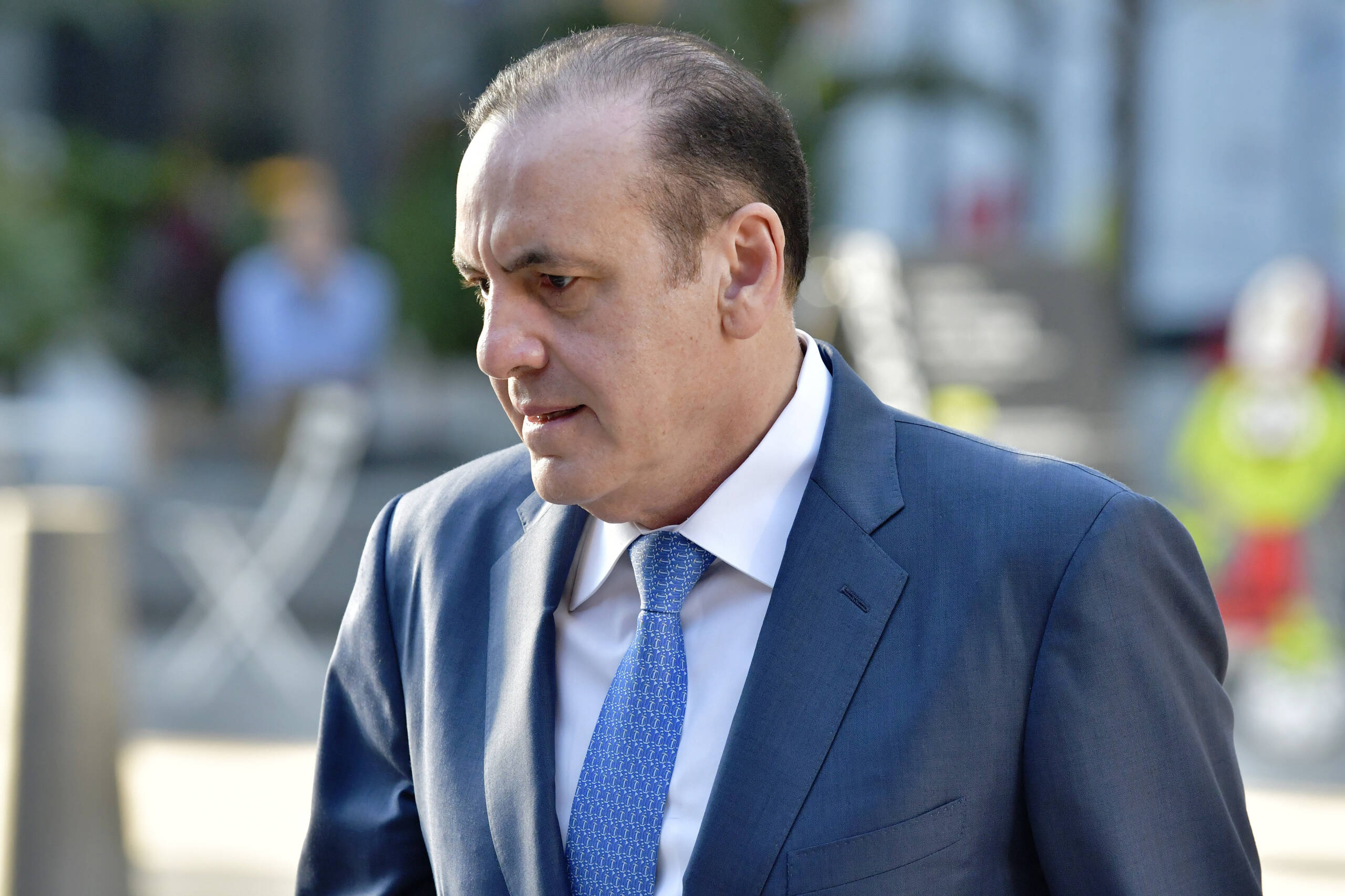 Gamal Abdelaziz arrives at federal court, Oct. 7, 2021, in Boston. (Josh Reynolds/AP)