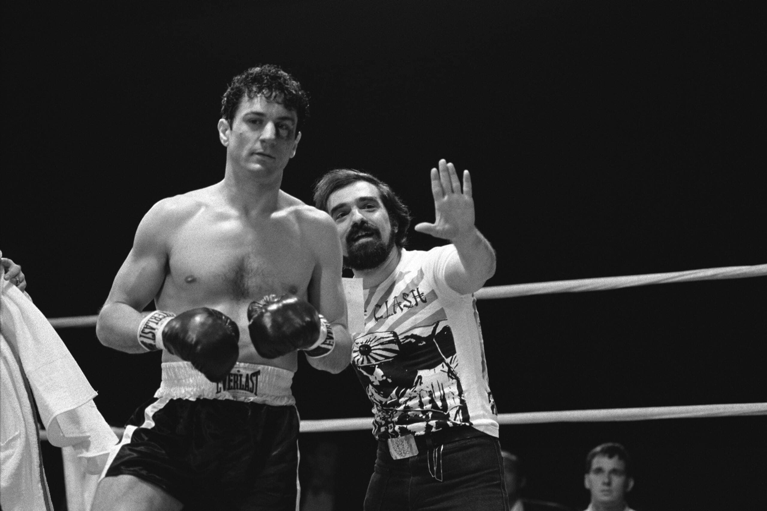 In the ring during the filming of Martin Scorsese's "Raging Bull." (Courtesy The Criterion Collection)