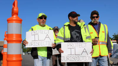New Bedford longshoremen’s union extends protest against offshore wind developer