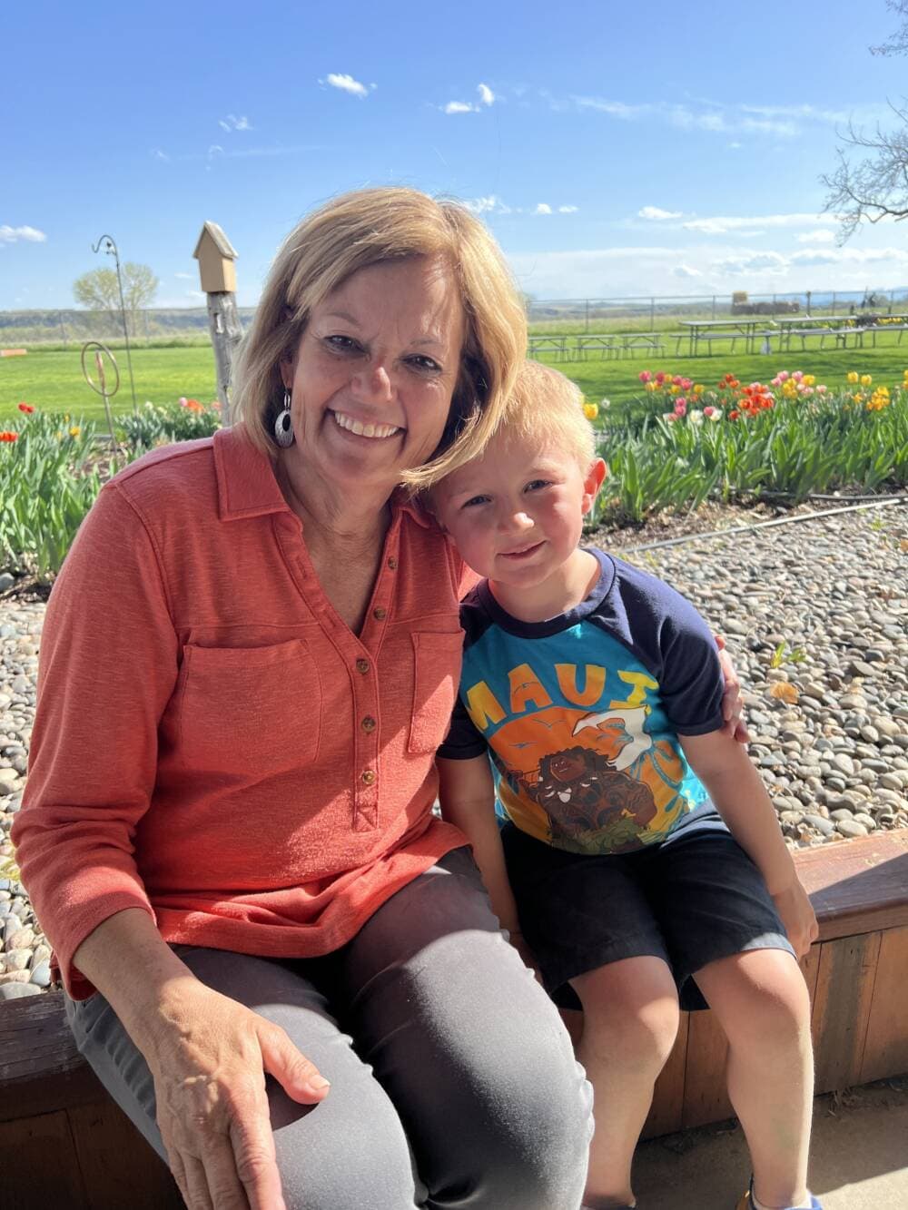 Joanne Kugler and her 5-year-old student, Hayden, in Billings, Montana. (Courtesy of Amber Parish)