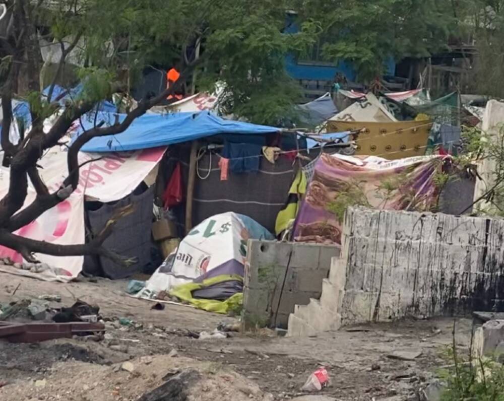 A photo by the author of tents where migrants were staying in Reynosa, Mexico in March 2023. (Courtesy Luz Marilis López)