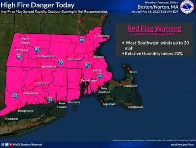 Red flag warning in effect Tuesday 8 a.m. as Lynn Woods brush fire ...