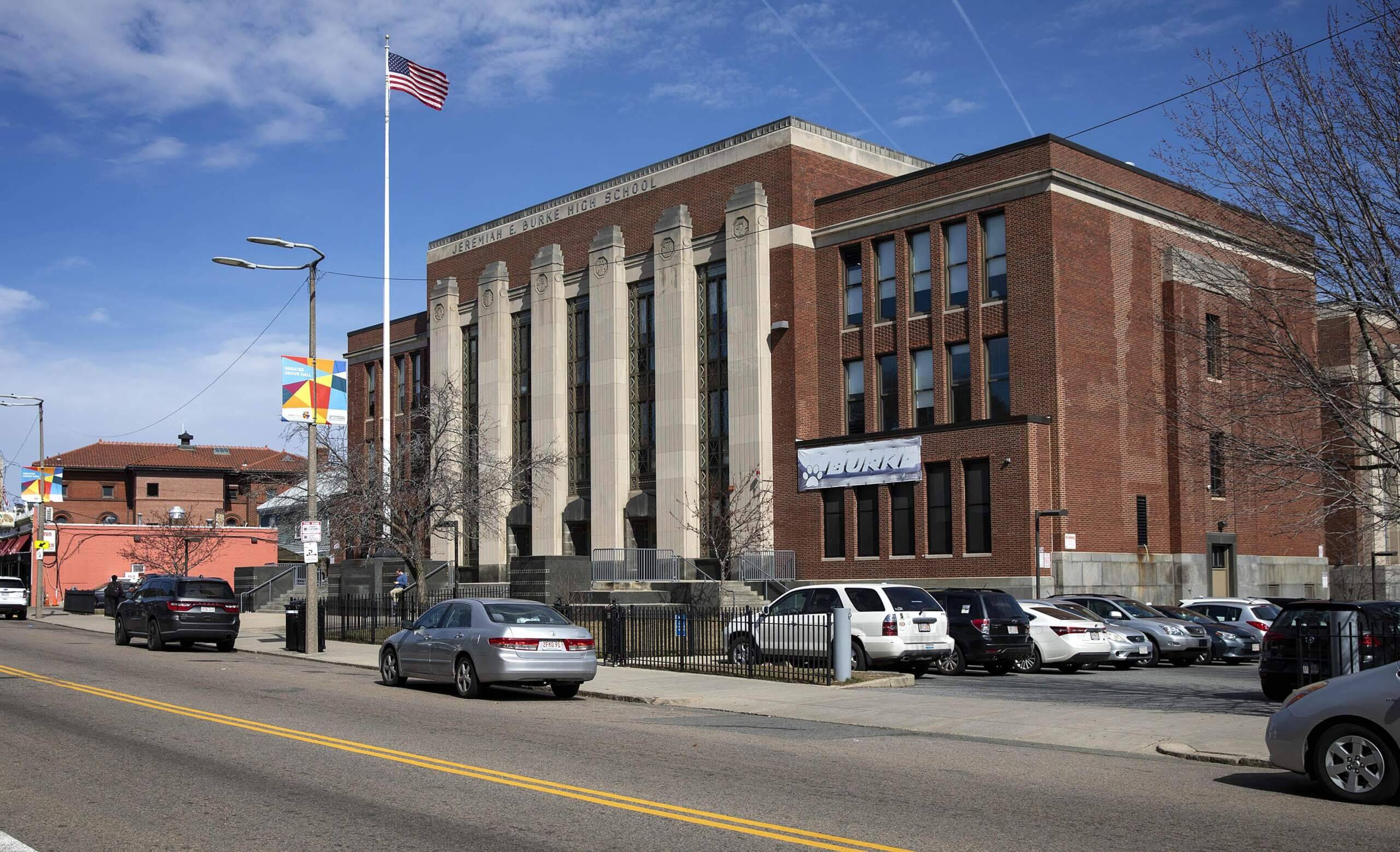 Jeremiah E. Burke High School in Dorchester. (Robin Lubbock/WBUR)