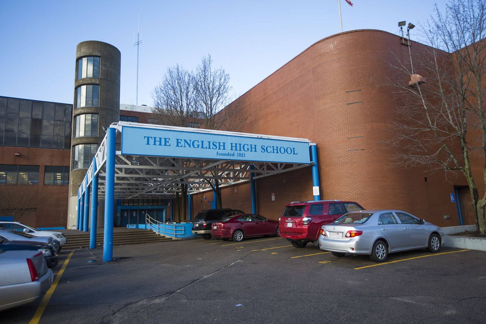 English High School in Jamaica Plain. (Jesse Costa/WBUR)