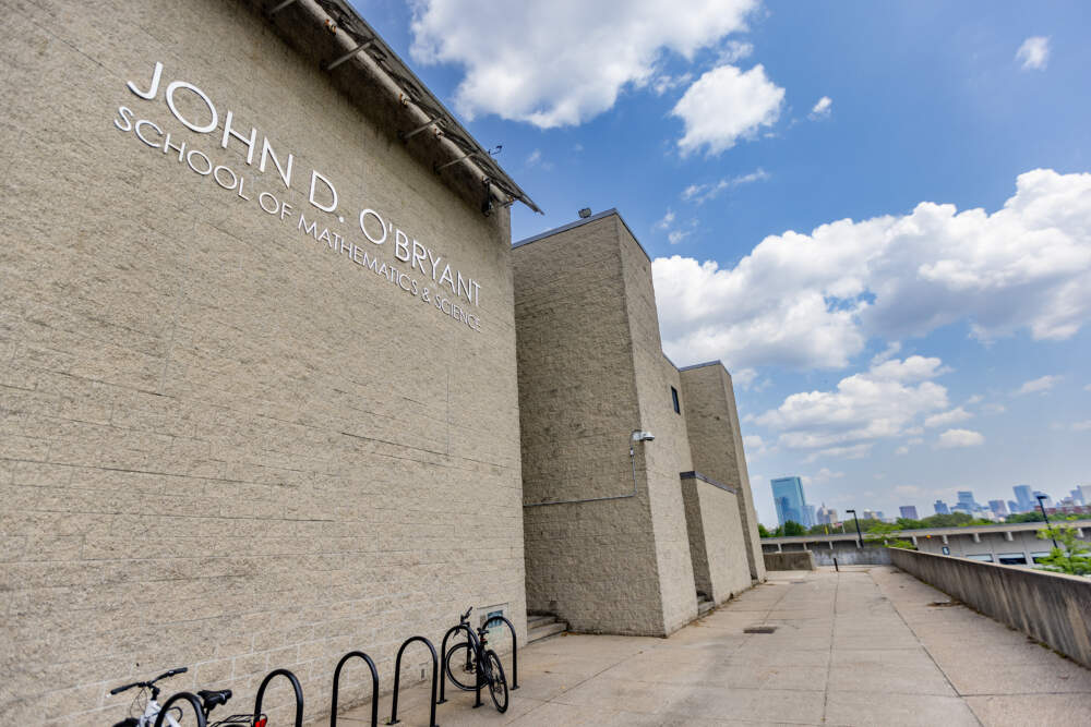 The John D. O’Bryant School of Mathematics and Science in Roxbury. (Jesse Costa/WBUR)