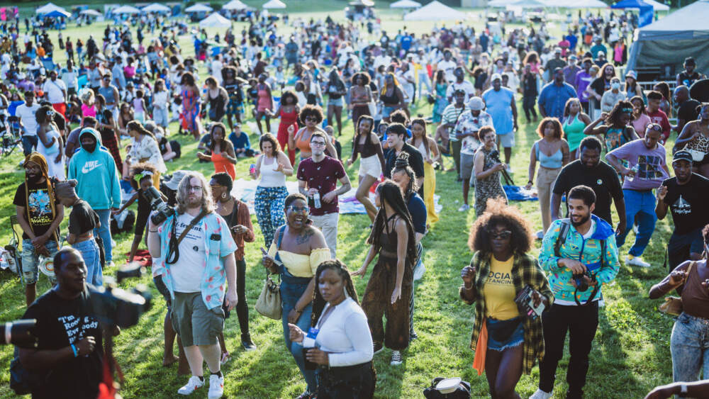 The crowd enjoys music at the 2022 Boston Art and Music Soul Festival (Courtesy Yohansy Garcia)