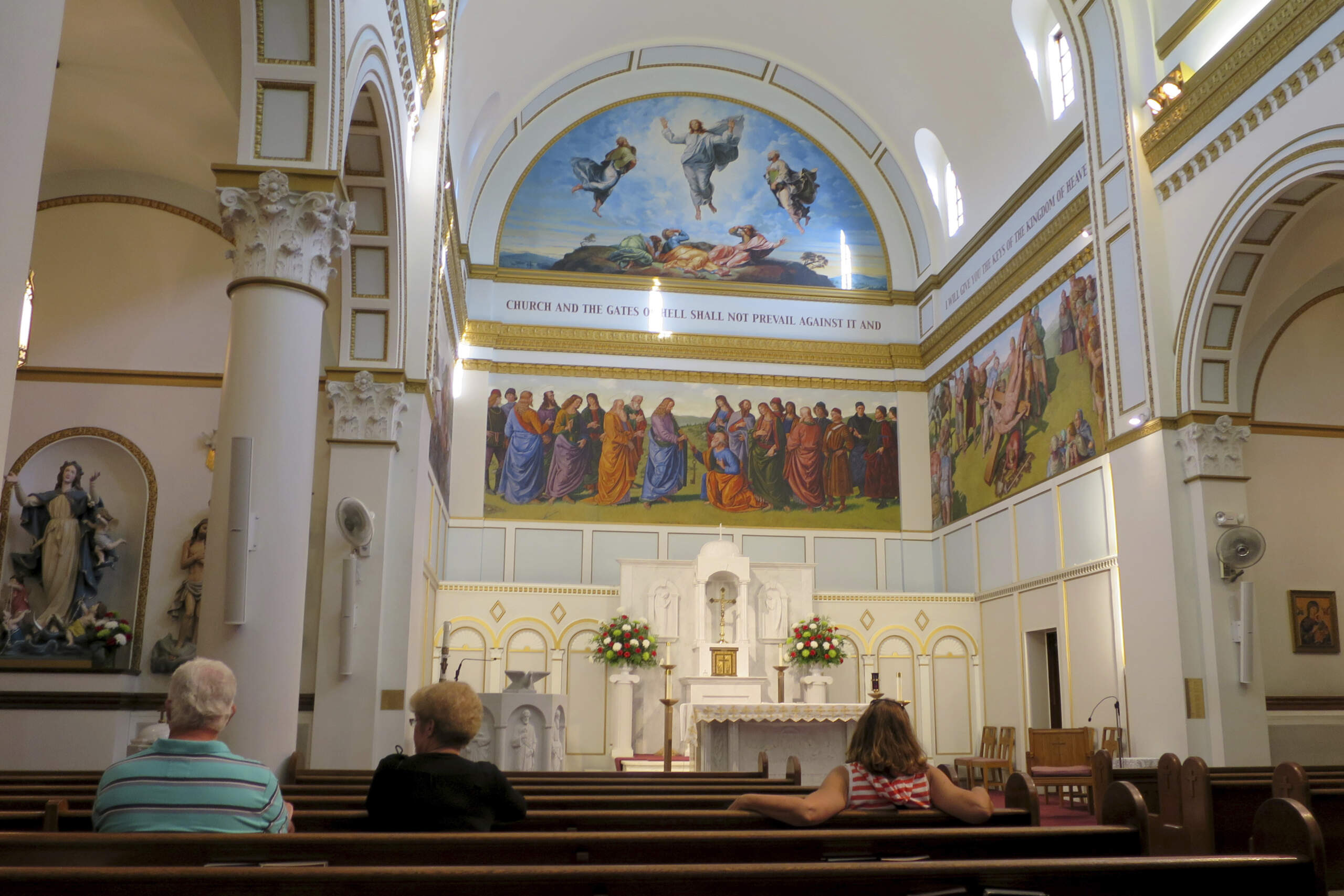 Visitors sit in St. Peter's Church in this Aug. 17, 2014, file photo, in Portland, Maine. (David Sharp/AP)