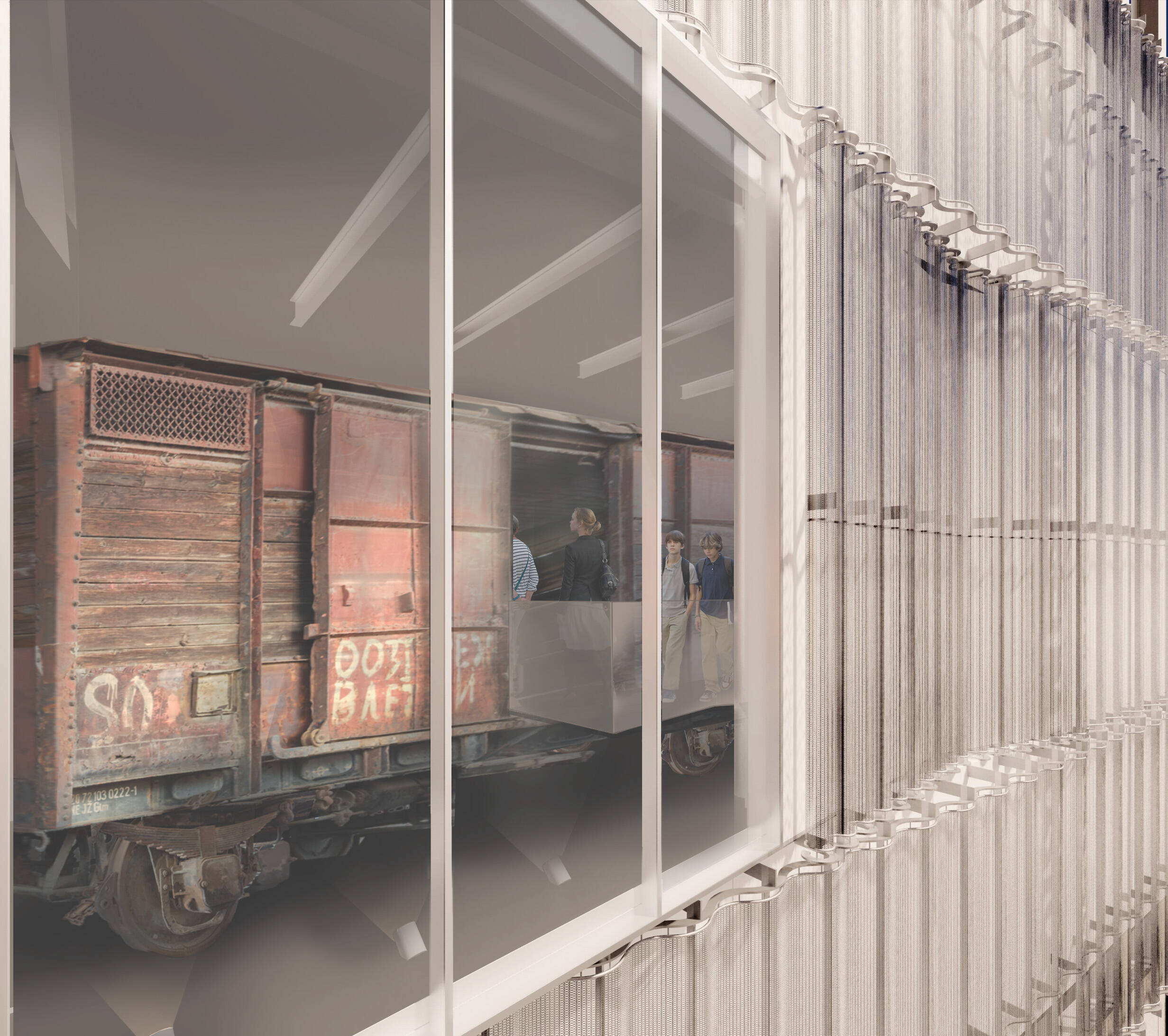 A close-up of the authentic railcar, which historical assessment so far indicates was used to transport Jews to death camps during the Holocaust. It was acquired from Macedonia by the The Breslow Foundation, which is donating it to the Boston museum. (Courtesy of the Holocaust Legacy Foundation)