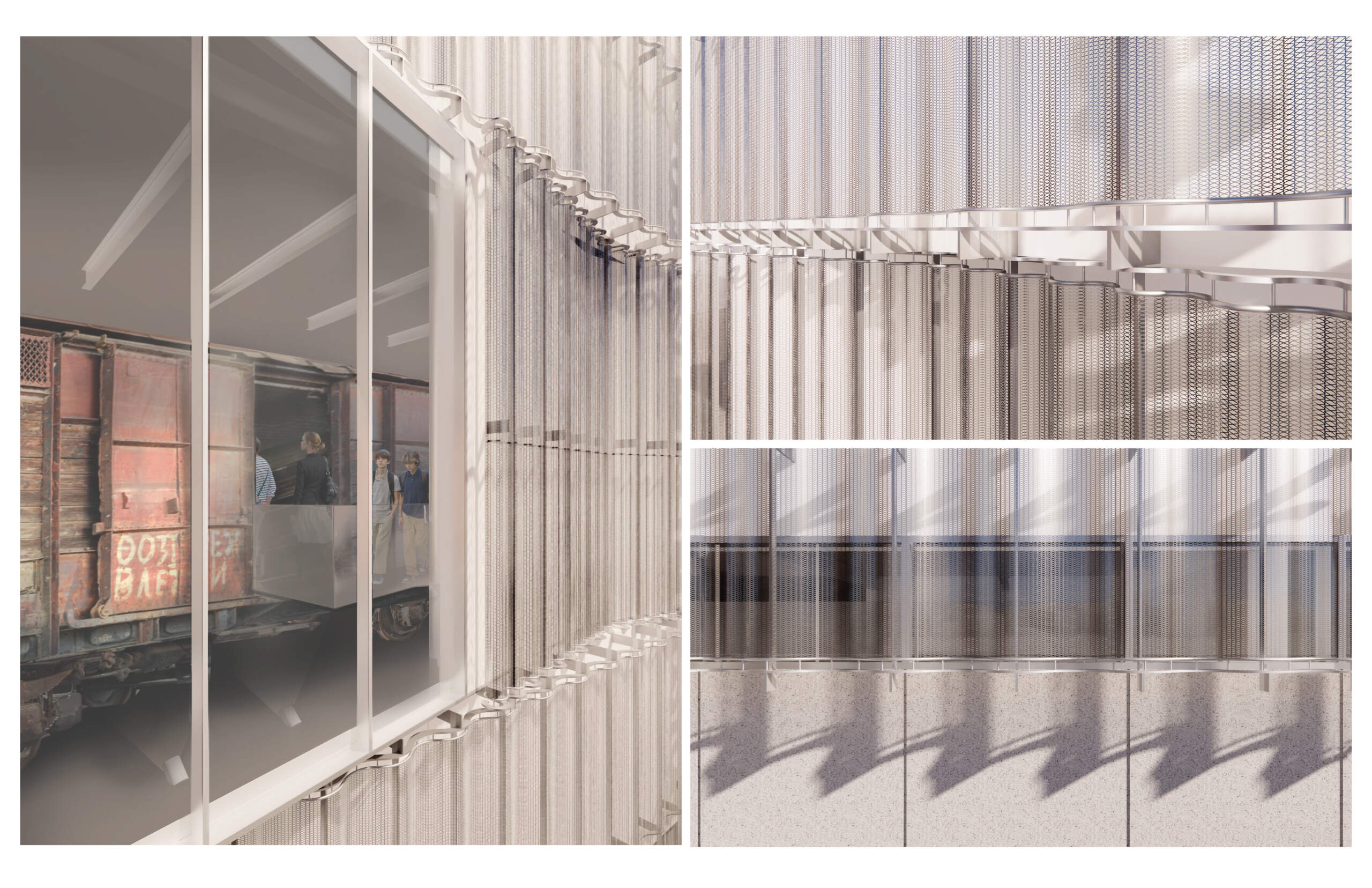 A close-up of the soft metal fabric that designers say will wrap around the middle floors of the Holocaust Museum and Educational Center. (Courtesy of the Holocaust Legacy Foundation)