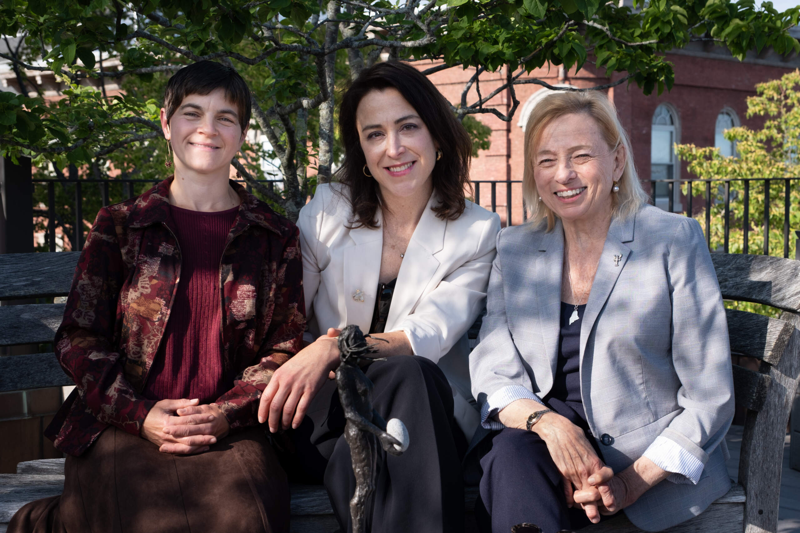 From Left to Right: Ashirah Knapp, author Shannon A. Mullen and Gov. Janet Mills. (Courtesy of Thomas Petzwinkler)
