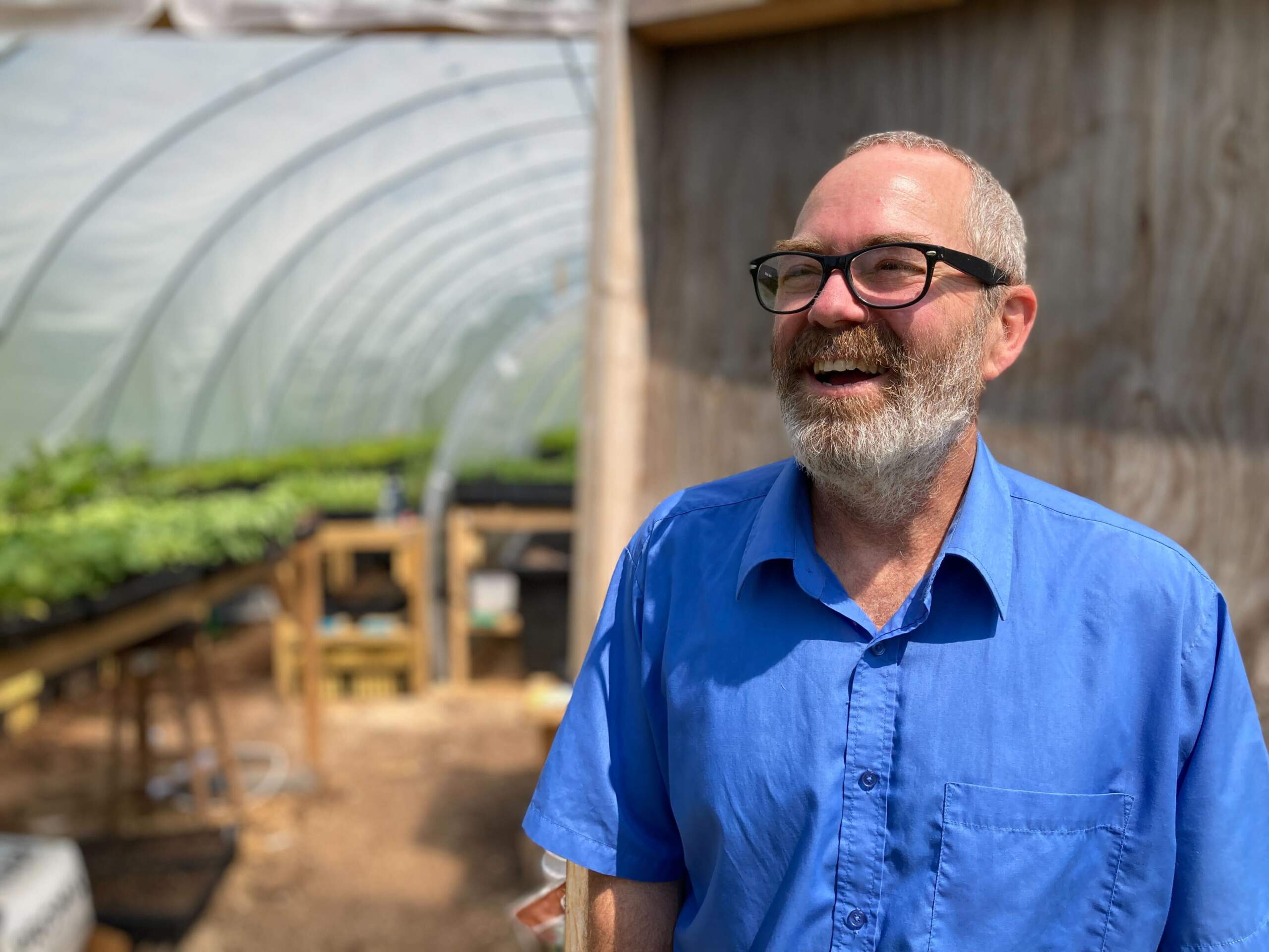 David Abazs, with the Farm and Forest Growers Cooperative, is recruiting farmers and seed collectors to supply Minnesota forests with a reliable supply of climate-adapted trees. (Peter O'Dowd/Here & Now)