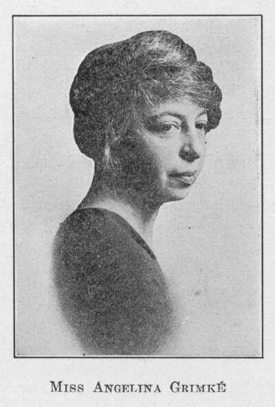 Portrait of American journalist, teacher, playwright and poet Angelina Weld Grimke (1880 - 1958). The image appears in Robert Thomas Kerlin's book 'Negro Poets and Their Poems' (1923). (Interim Archives/Getty Images)