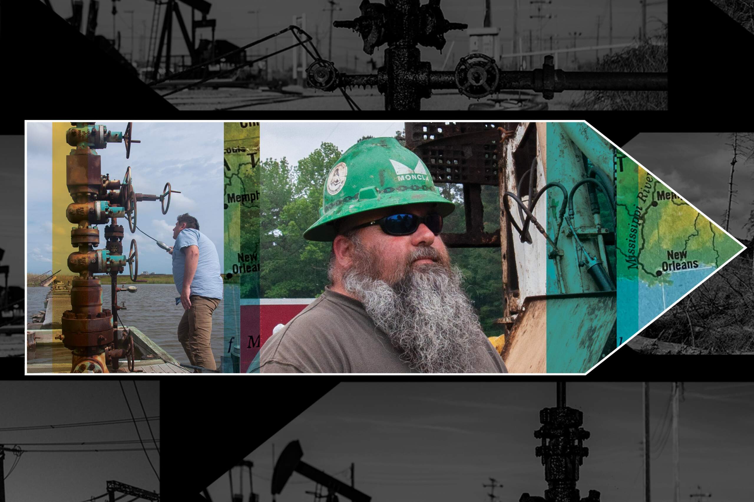 Druis Trahan, the well site supervisor for the project to cap an “orphaned” well in Greenwood, Louisiana. (Chris Bentley/Here & Now)