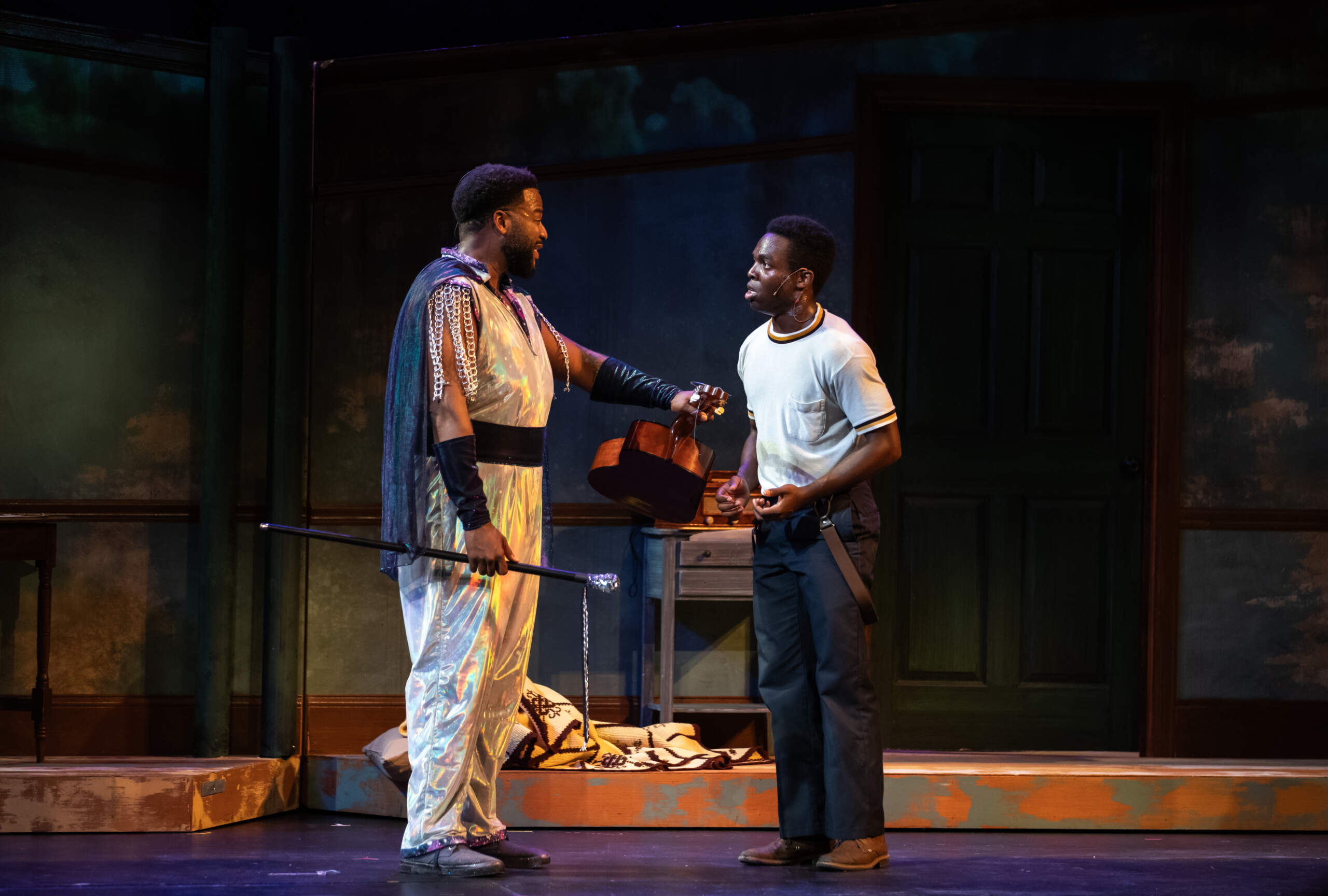 Martinez Napoleon and Errol Service Jr. in "The Boy Who Kissed the Sky." (Courtesy Erin Crowley)