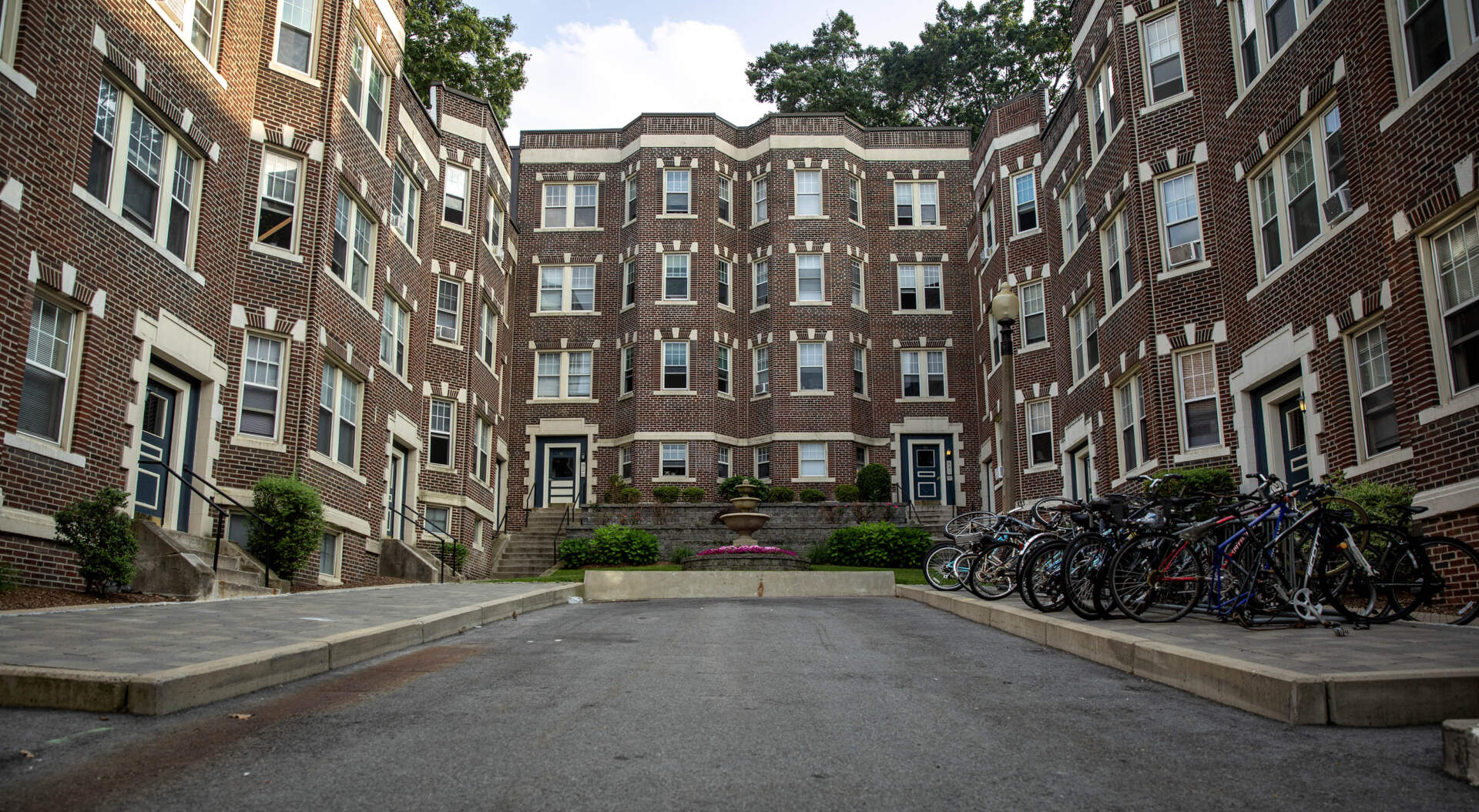 Apartments on Lorraine Terrace in Allston. (Robin Lubbock/WBUR)