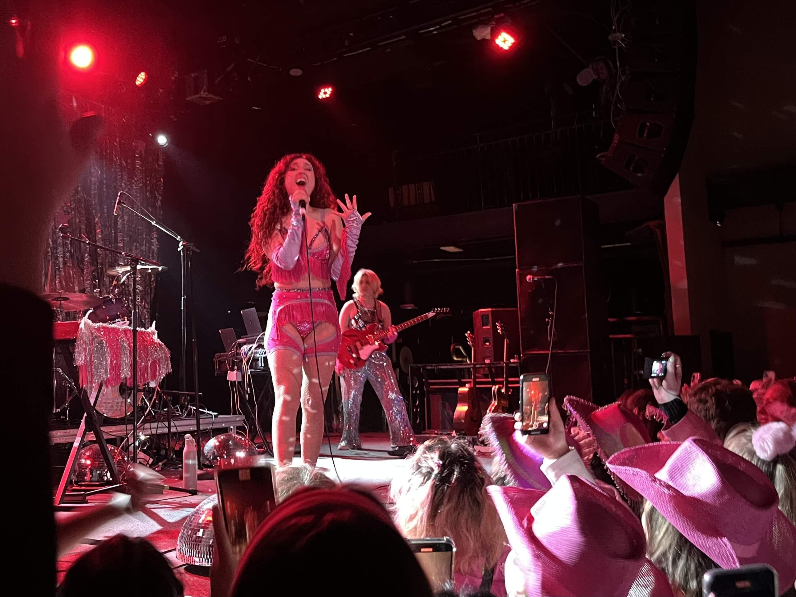 Chappell Roan performs at The Sinclair in Cambridge, Massachusetts, on March 1, 2023. The theme of this show was Pink Pony Club. (Grace Griffin/Here & Now)
