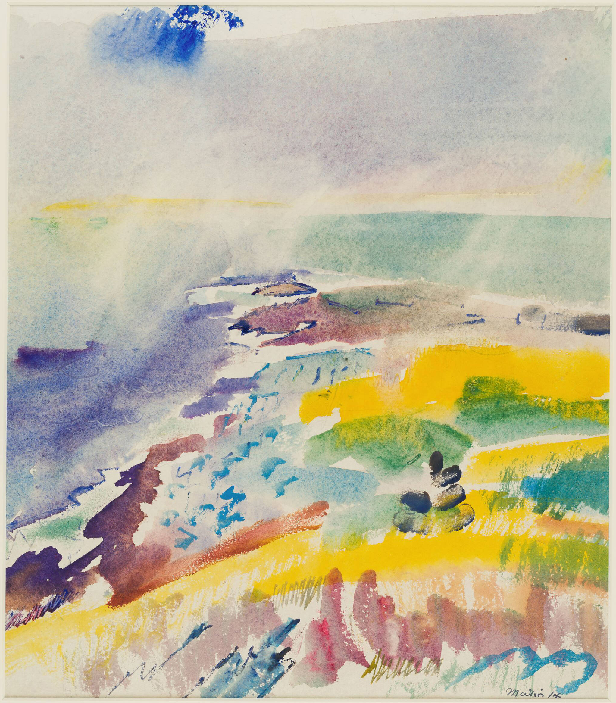 &quot;Seascape&quot;, 1914 by John Marin (Courtesy of the Harvard Art Museums)