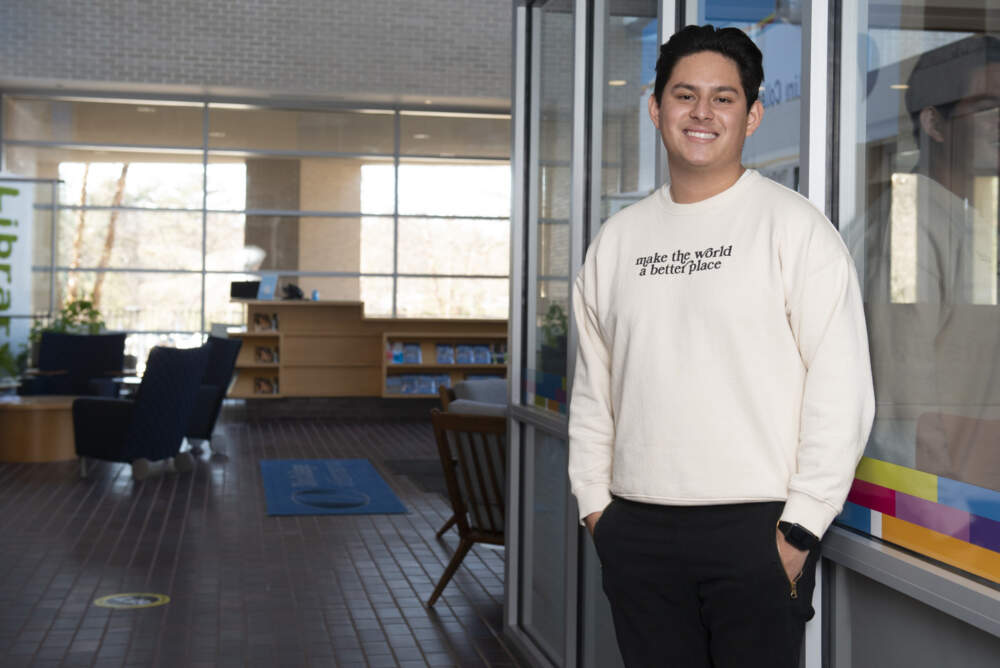 Moisés Sabido Garcia, on campus at Olin College. (Courtesy Olin College/Leise Jones Photography)