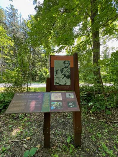 The W.E.B. DuBois Boyhood Homesite in Great Barrington. (Jacquinn Sinclair for WBUR)