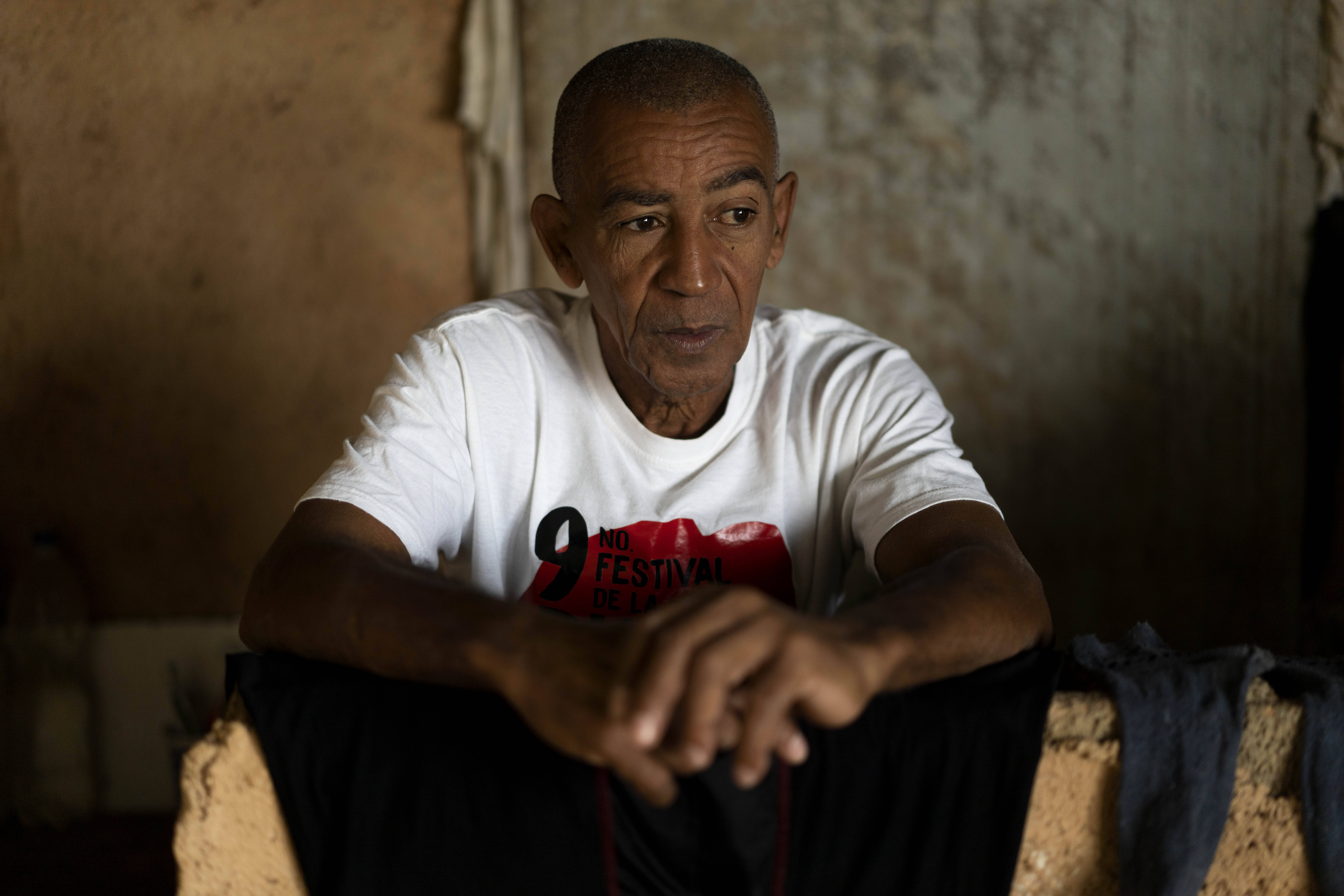 Roberto Socorro, 63, looks on during an interview at his home in Alquizar, province of Artemisa, 24 miles from Havana City, Cuba, Saturday, Jan. 21, 2023. (Eliana Aponte/Special to The Chronicle)