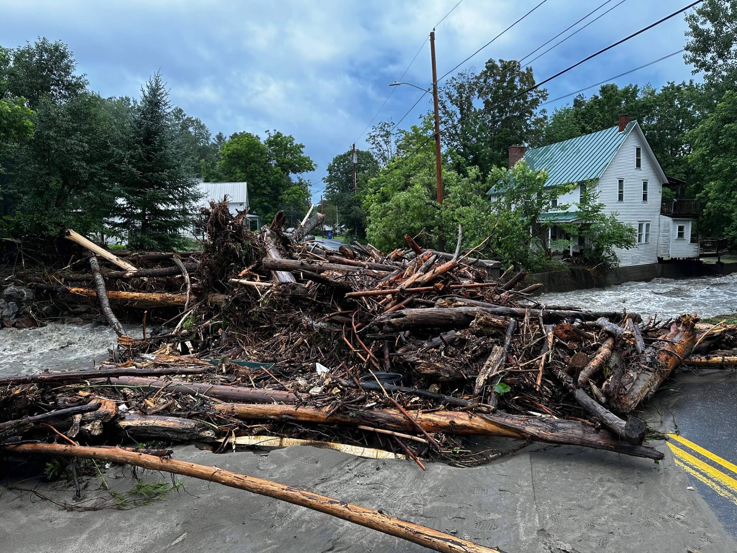 Flooding caused massive destruction in Plainfield, Vermont. (Jake McBride)
