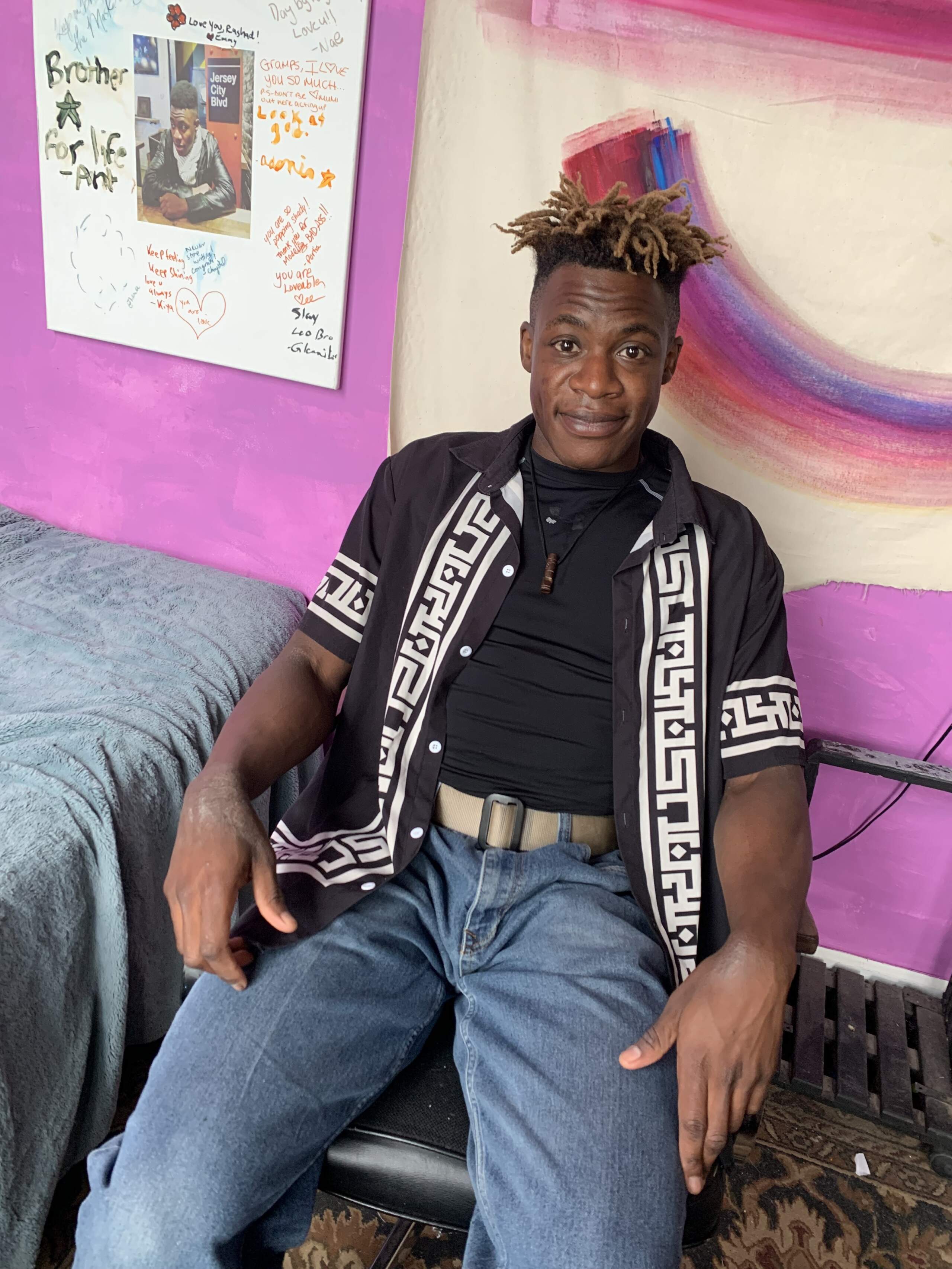 Rashad Wright is well-known in the poetry slam circuit. He also brings his love of poetry to New Jersey students. (Jon Kalish/WBGO)