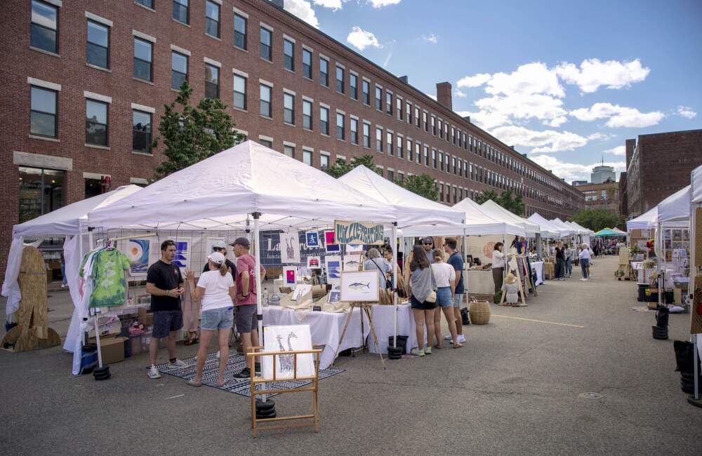 The Sunday open market at the SoWa Art + Design District in 2022. (Robin Lubbock/WBUR)