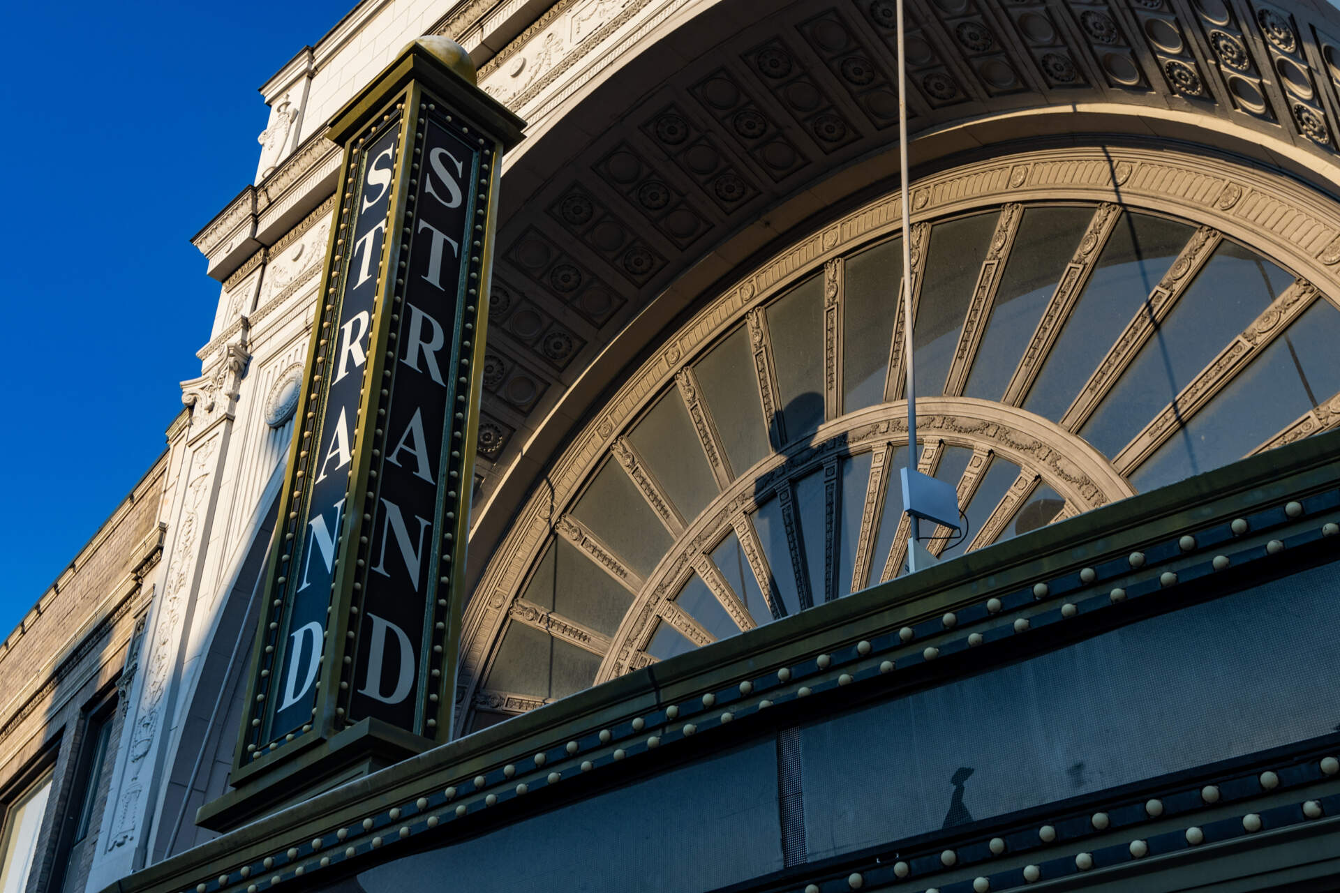 The Strand Theater on Columbia Road in Uphams Corner. (Jesse Costa/WBUR)