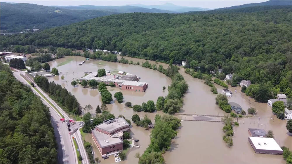 flooding in Montpelier, Vt., Tuesday, July 11, 2023. (Vermont Agency of Agriculture, Food and Markets via AP)