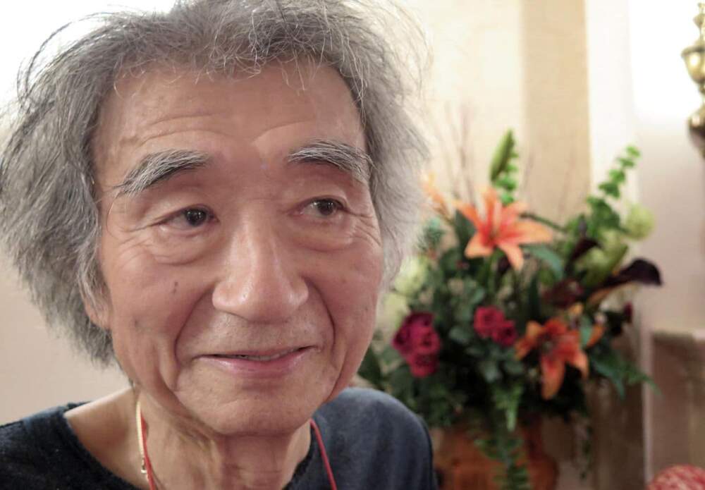 Seiji Ozawa, 80, after a Holiday Pops rehearsal at Symphony Hall. (Andrea Shea/WBUR)