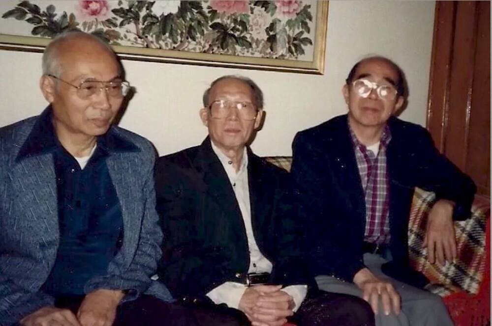 The author's father (left) and two uncles. (Courtesy The author's father, a U.S. citizen born in China, with a friend. (Courtesy H. L. M. Lee)