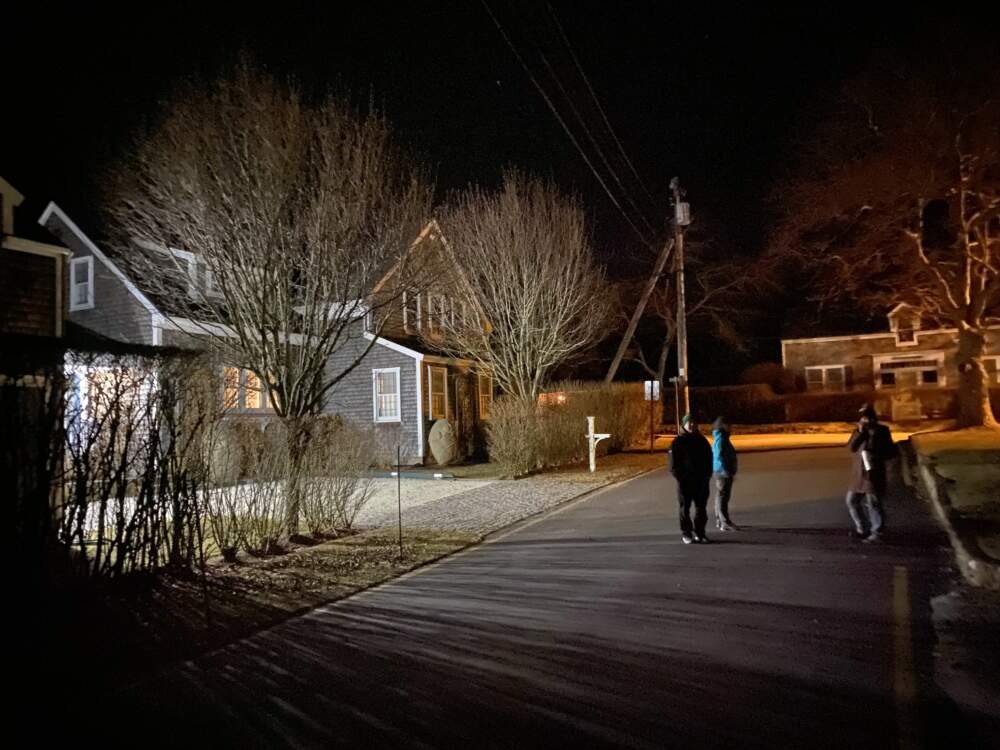 Residential lighting that goes beyond house limits and is not dark-sky friendly in Nantucket. (Photo courtesy of Jeremiah Stratman)