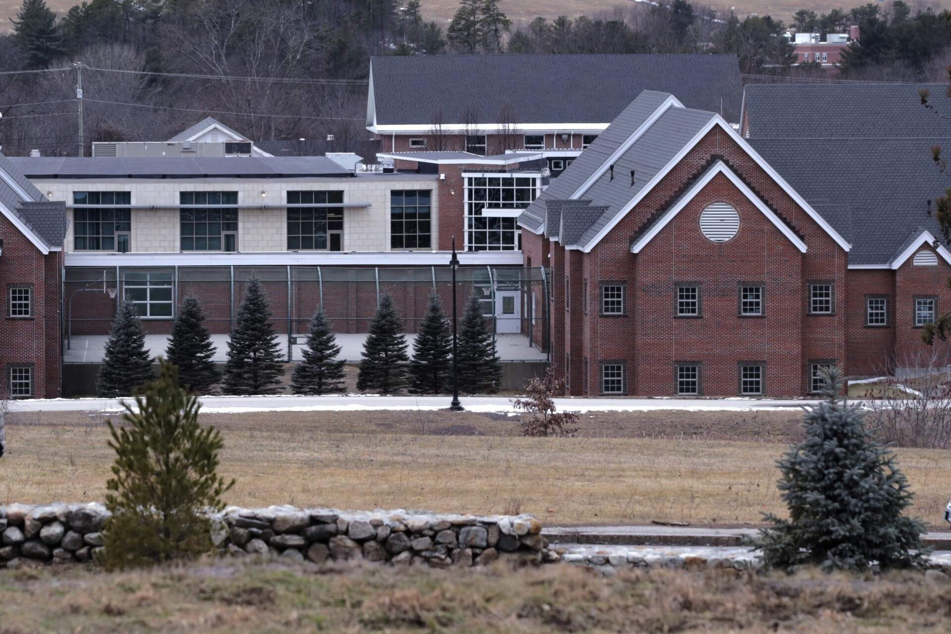The Sununu Youth Services Center in Manchester, N.H., stands among trees, Jan. 28, 2020. (Charles Krupa/AP)