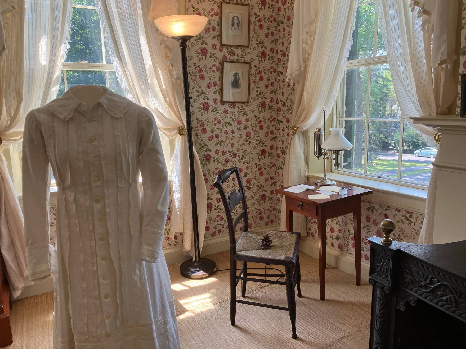 A room inside the Emily Dickinson Museum in Amherst, Massachusetts, where Dickinson wrote poems and letters (Nancy Eve Cohen/NEPM)