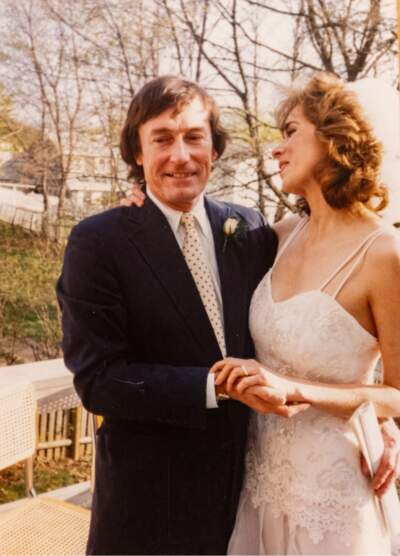 The author and her late husband, Jack Thomas, on their wedding day in May 1992. (Courtesy Geri Denterlein)