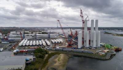 PHOTOS: Massive Vineyard Wind turbines under construction in New Bedford