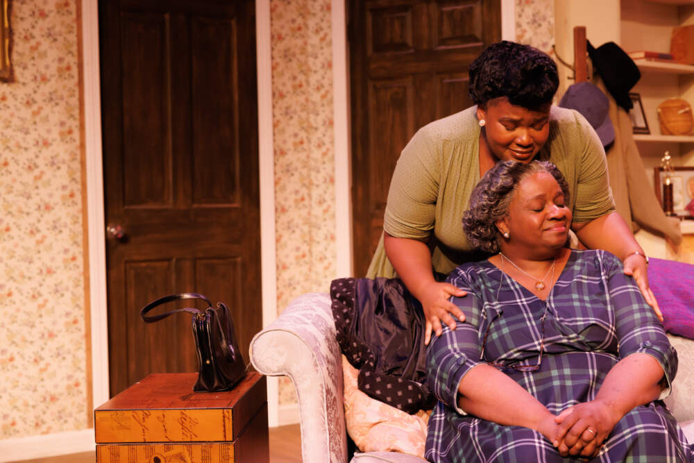 Lorraine Victoria Kanyike as Ruth Younger and Juanita A . Rodrigues as Lena (Mama) Younger in New Rep's production of &quot;A Raisin in the Sun.&quot; (Courtesy Ken Yotsukura Photography)