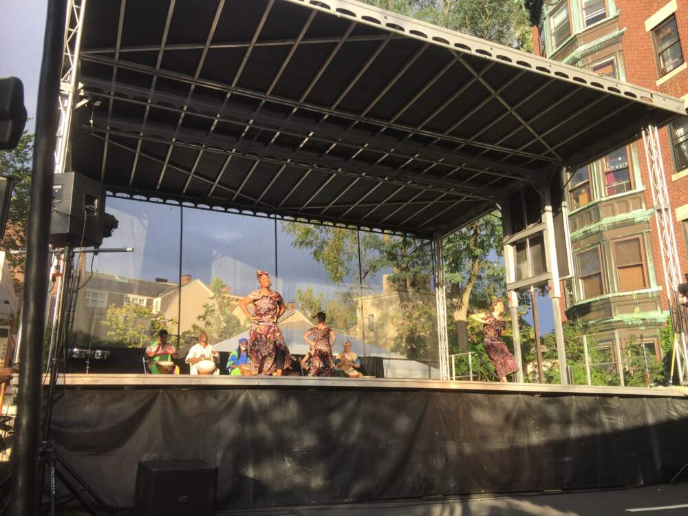 Benkadi Drum &amp; Dance performing at a previous Dance for World Community Festival. (Courtesy DWCF) 