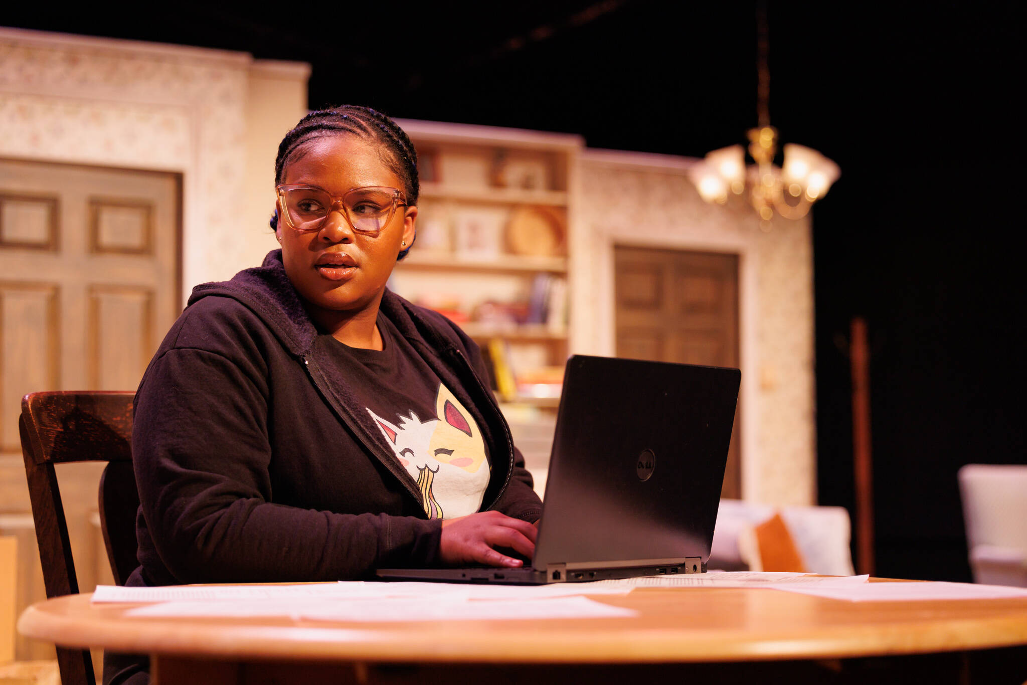 Lorraine Victoria Kanyike as Sunny in New Rep's "Diaspora!" (Courtesy Ken Yotsukura Photography)