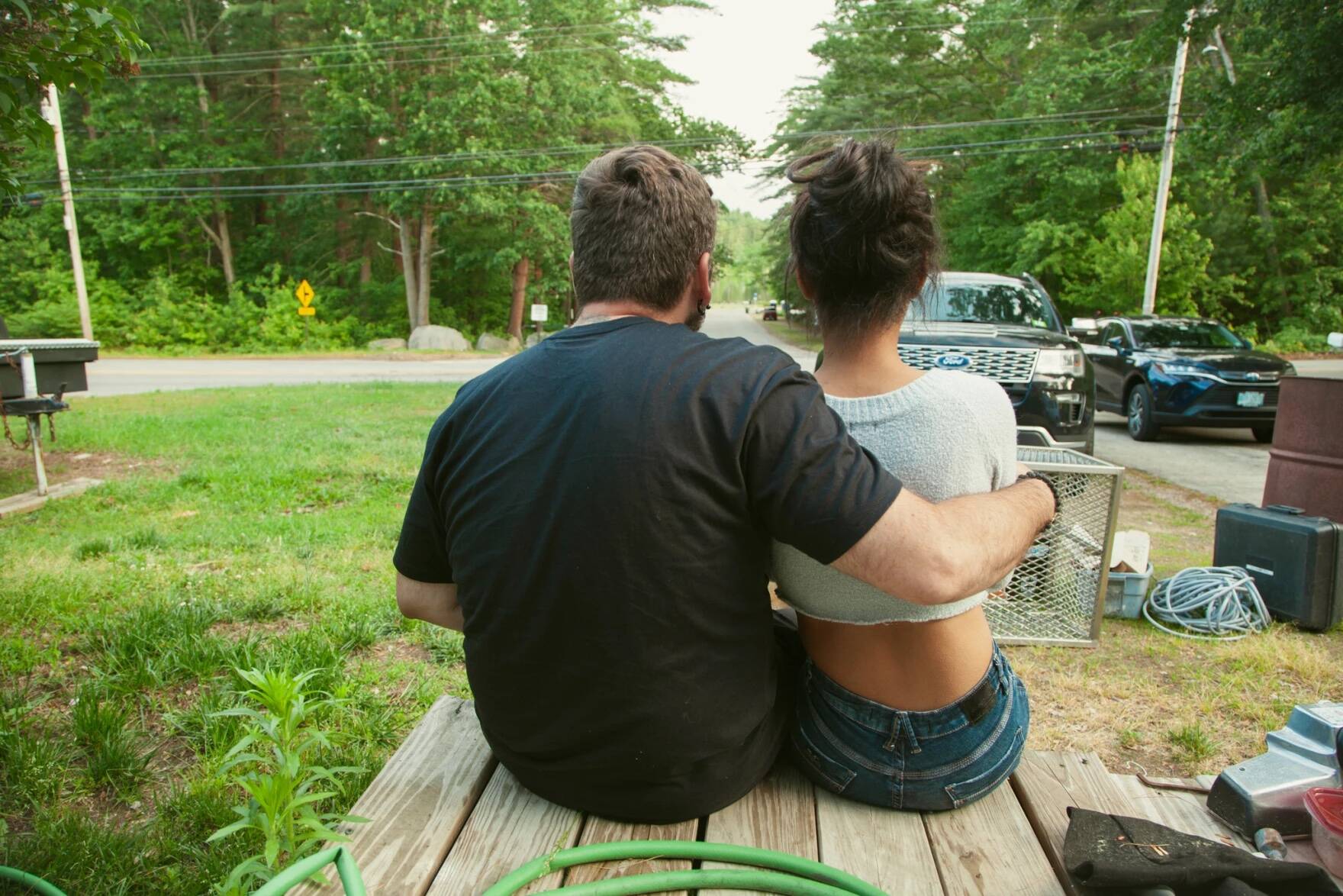Diniz and Travis are a couple that has considered moving to Massachusetts, where, as of this summer, undocumented people and asylum seekers are allowed to get a driver’s license. But that would mean leaving the home and life they’ve built in New Hampshire. (Gabriela Lozada/NHPR)