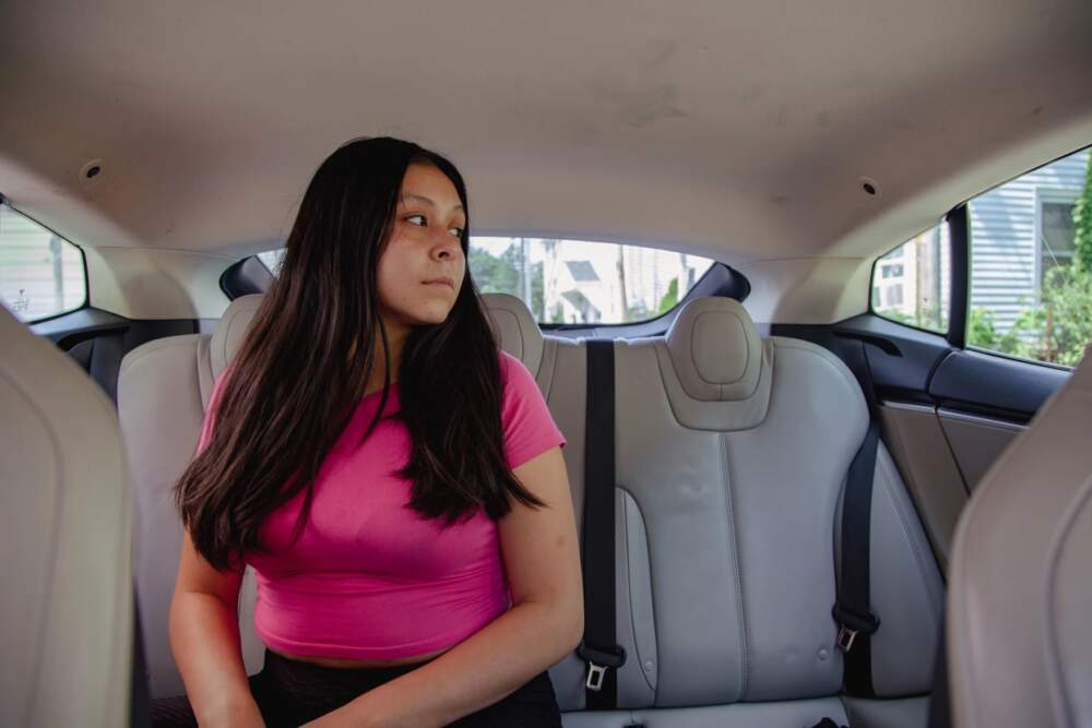 Mirka Estrella says she grew up believing a immigration-enforcement van was constantly surveilling her family. Now she goes to therapy to heal the trauma of those years. (Gabriela Lozada/NHPR)