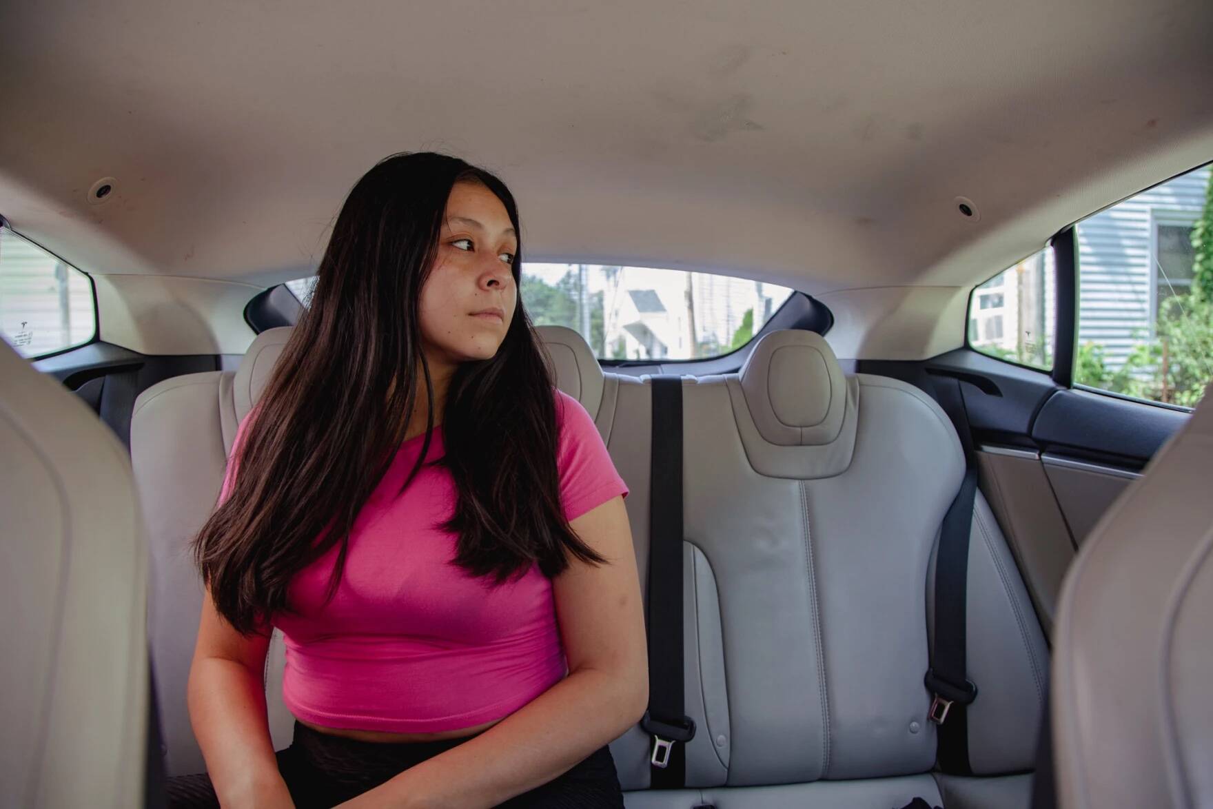 Mirka Estrella says she grew up believing a immigration-enforcement van was constantly surveilling her family. Now she goes to therapy to heal the trauma of those years. (Gabriela Lozada/NHPR)