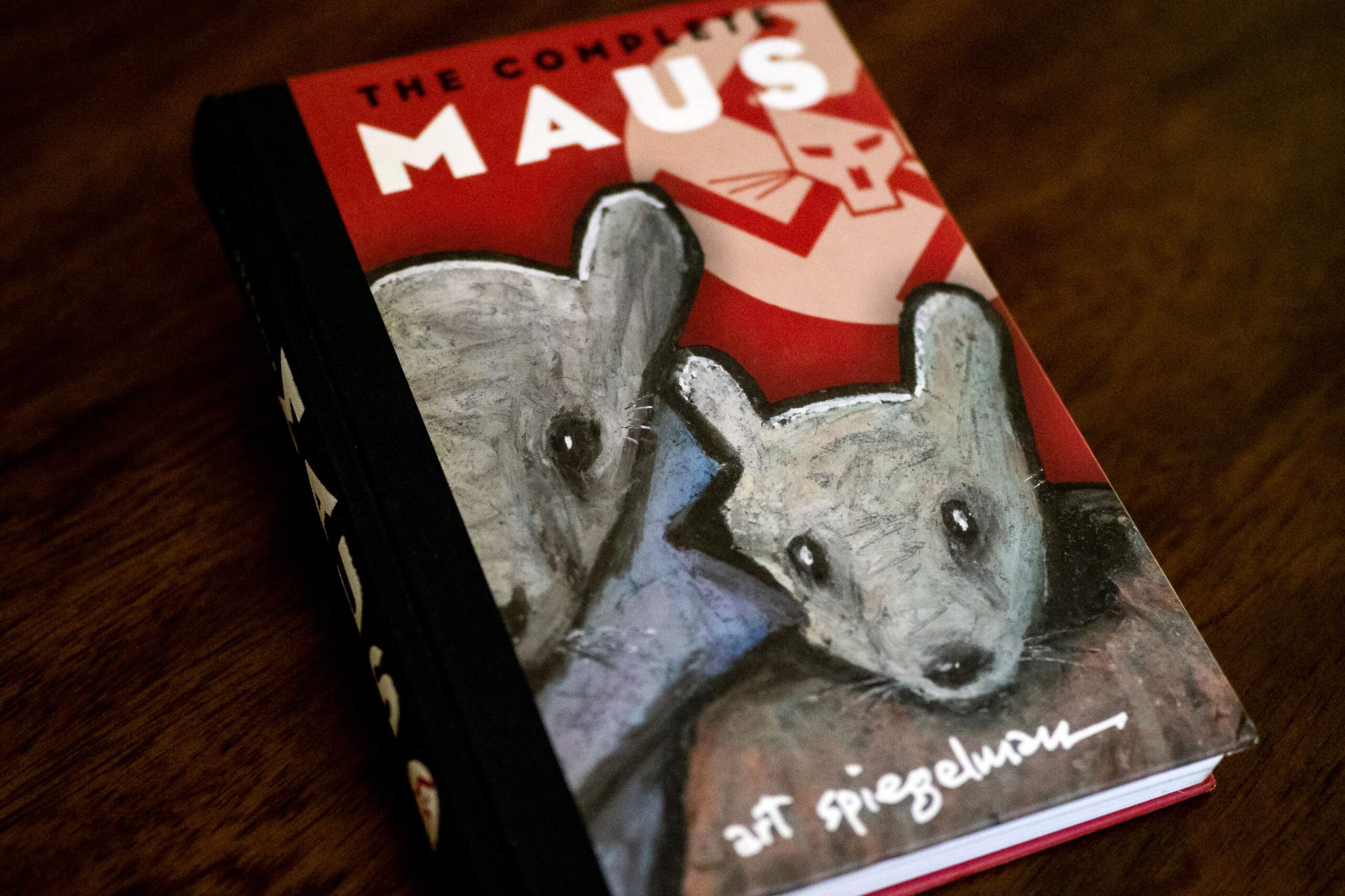 The cover of the graphic novel "Maus" by Art Spiegelman. (Maro Siranosian/Getty Images)