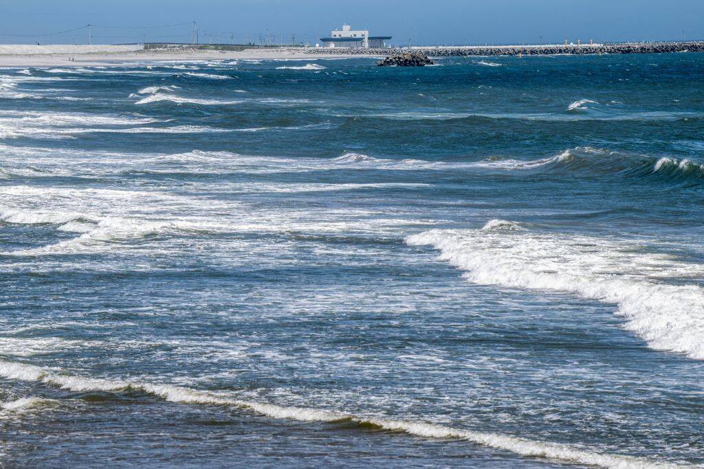A shoreline is pictured from Futaba-machi, Fukushima Prefecture, around 5 km away from the crippled Fukushima-Daiichi nuclear plant on August 24, 2023, the day on which Japan's government plan to begin releasing wastewater from the stricken plant into the Pacific Ocean. (Photo by Philip FONG / AFP) (Photo by PHILIP FONG/AFP via Getty Images)