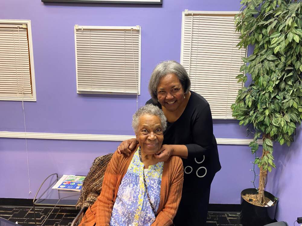 Julieanna Richardson with her mother, Margaret Richardson, who initially had doubts about her daughter's plan to launch the HistoryMakers. (Anthony Brooks/WBUR)