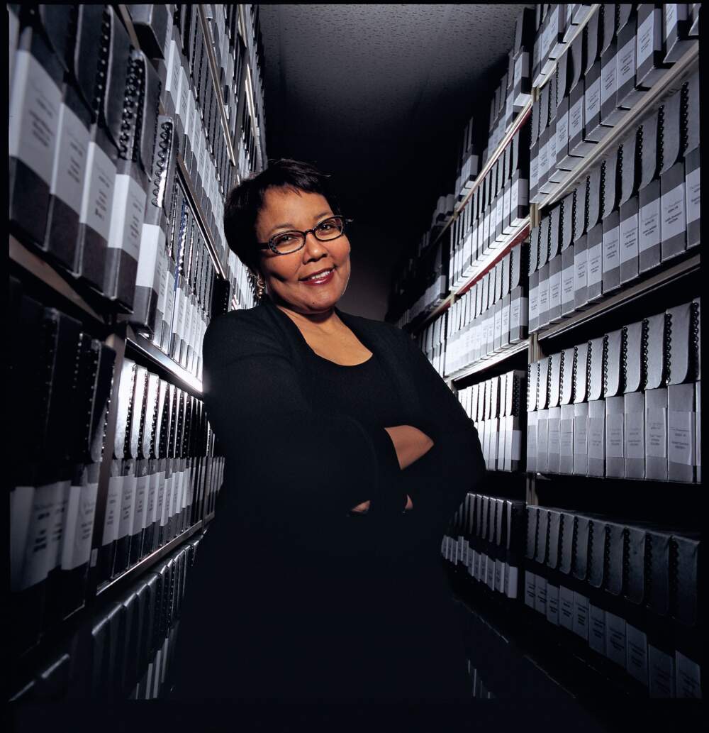 Julieanna Richardson in the archive storage room of The HistoryMakers. (Courtesy HistoryMakers)