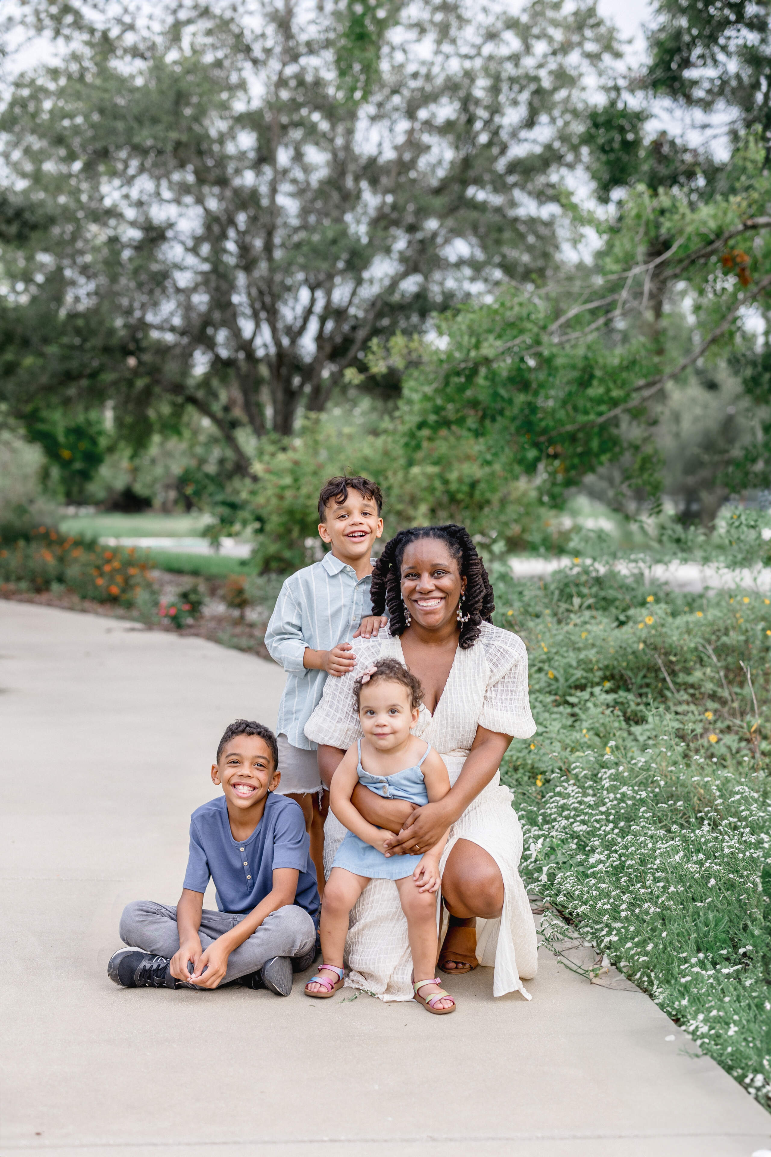 Raena Boston and her three kids. (Courtesy)