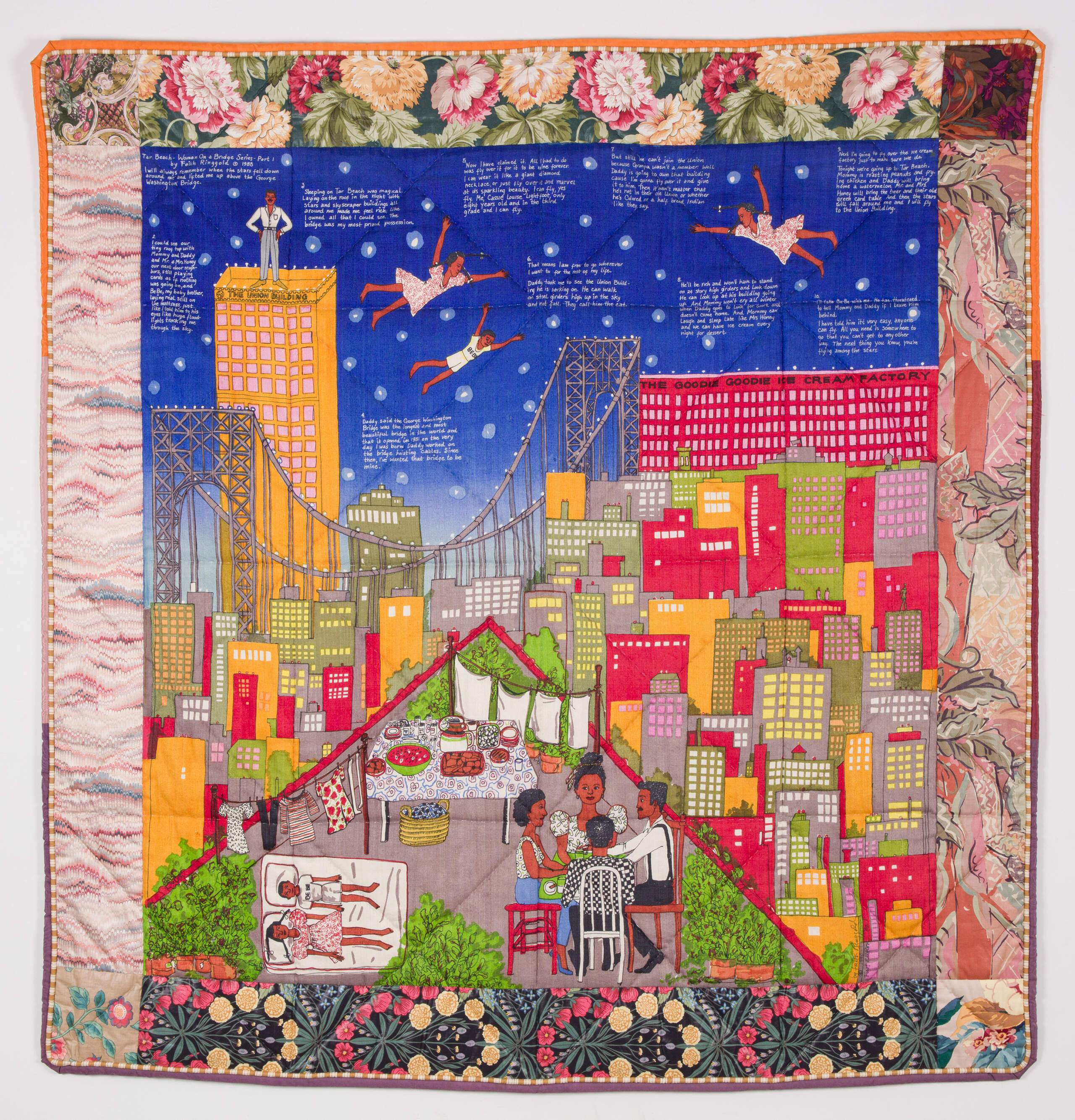 Faith Ringgold, "Tar Beach #2," 1990. (Courtesy Faith Ringgold/Artists Rights Society (ARS), New York/ACA Galleries, New York)