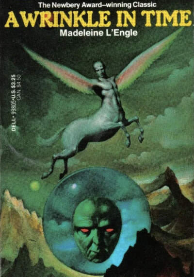 Cover for the 1976 Dell/Laurel Leaf paperback edition of &quot;A Wrinkle in Time.&quot; 