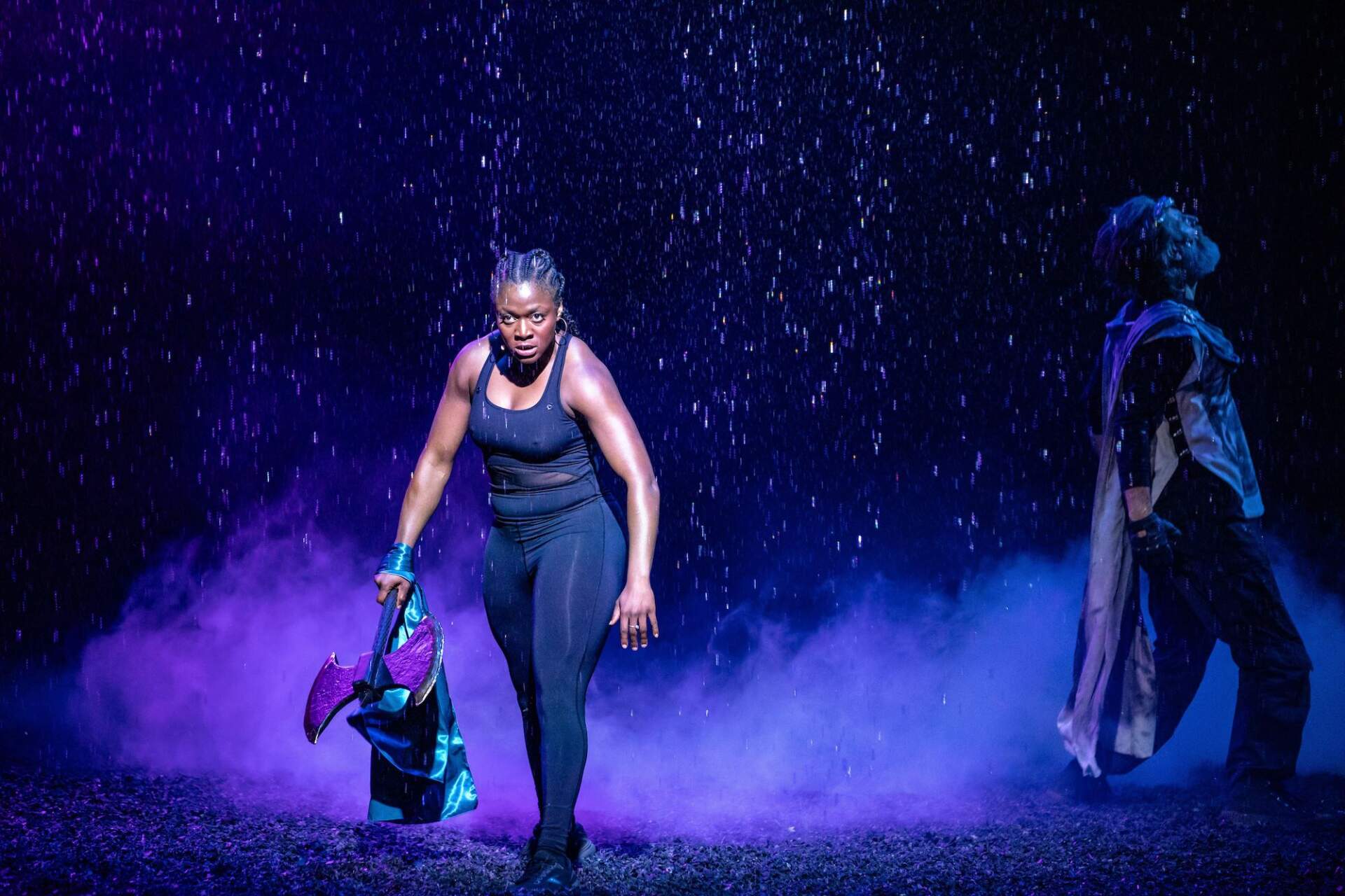 Jennifer Mogbock and Michael Laurence in "The Half-God of Rainfall" at the American Repertory Theater. (Courtesy Lauren Miller)